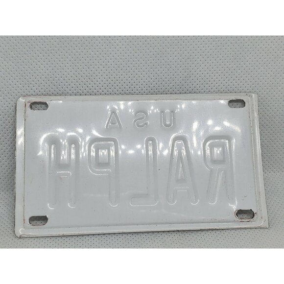 U.S.A Ralph Personalized White Red Collectible Mini License Bicycle Bike Plate - Picture 6 of 12